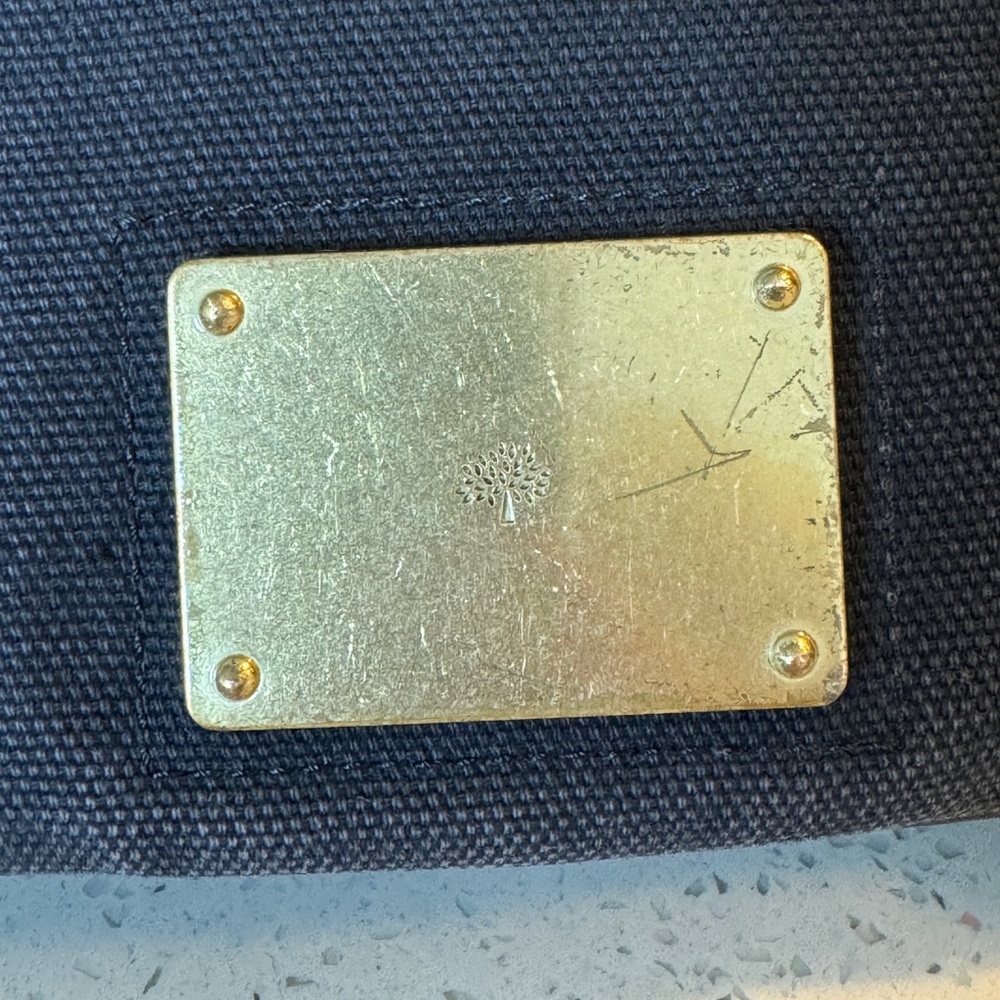 MULBERRY Messenger Satchel Document Shoulder Bag Gray Canvas - Picture 3 of 16